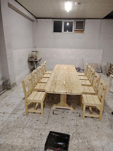 metbex ucun stol stul: Mətbəx üçün, Açılmayan, Oval masa, 12 stul — 3