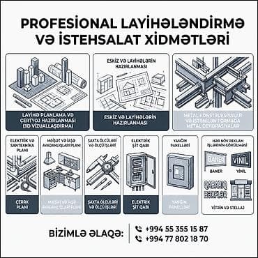 Profesional layihələndirmə və istehsalat xidmətləri 📐 Mühəndislik at lalafo.az Profesional layihələndirmə və istehsalat xidmətləri 📐 Mühəndislik