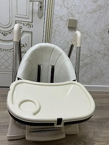 Детский мир: Uşaq yemək stulu Rəng: krem və qəhvəyi tonlar Təkli, möhkəm metal — 7