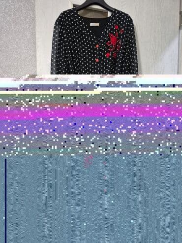 Qadın geyimləri dəsti – müxtəlif modellər 1) Qara rəngli, xırda ağ