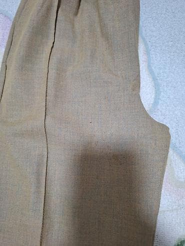 beli: TƏCİLİ SATILIR. Qadın kostyumu – blazer və şalvar dəsti - Rəng: bej — 4