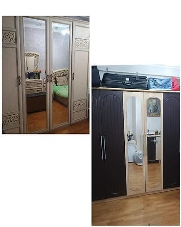 divarda kitab refi: SevilBir evdən satış.2 ədəd dolab satılır.Qəhvəyi 150₼,ag 300₼.ölçü — 1