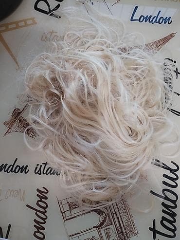 saçlar: Ağ sarışın saç dəsti - Rəng: açıq platin/sarışın tonları - Tip: boş — 2