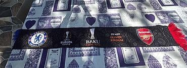 Digər aksesuarlar: Original uefa Europe league 2019 Baku Finali şərfi arsenal-Chelsea — 2