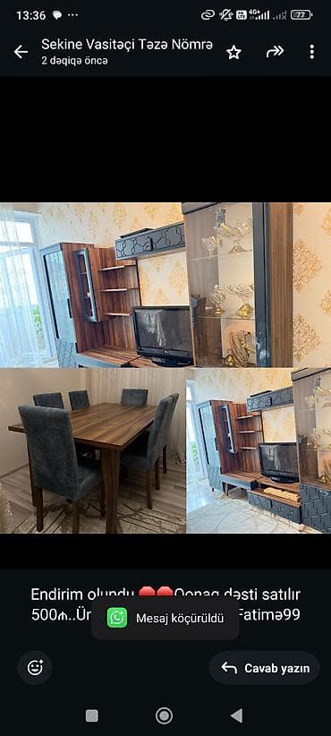 ucuz şkaf: Endirim olundu 🛑🛑Qonaq dəsti satılır 500₼. Ünvan — 1