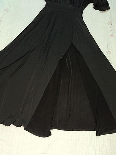 dəri çanta: Qara maxi don - Rəng: Dərin qara - Model: Uzun, axıcı ətəkli maxi; — 6