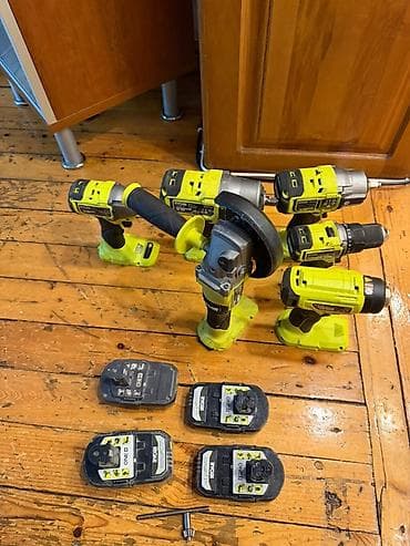 kreditle drel: Ryobi One+ akkumulyatorlu alətlər dəsti Komplektdə: - 2 sürətli — 1