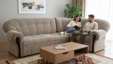 zəfər mebel: Künc divan, İşlənmiş, Parça — 1