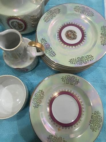 1998 ne ilidi: Qəhvə dəsti, rəng - Ağ, Farfor, 6 nəfərlik, Çexiya — 4