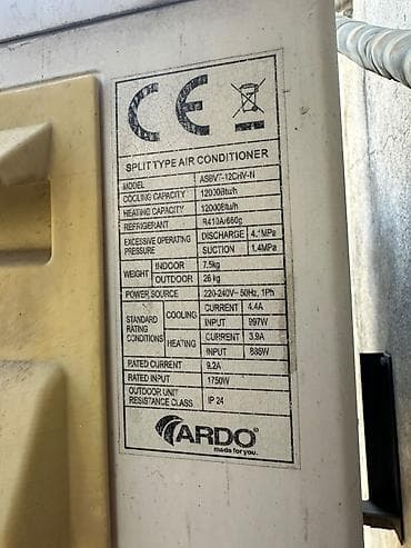 ardo kondisioner: ARDO Split Tipi Kondisioner – ASBVf-12CHV-N - Tip: Divar tipli split — 2