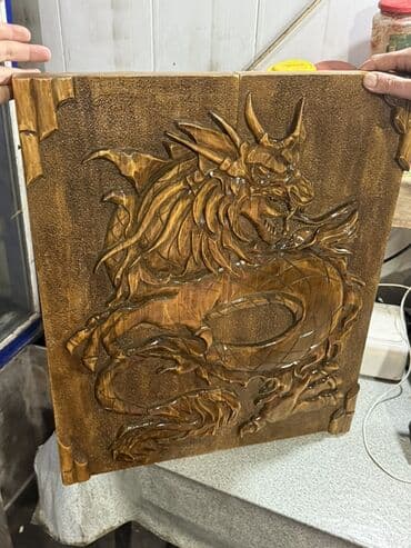 bilyard stolları: Taxta oymalı nərd dəsti - Korpus: bütöv ağacdan hazırlanmış, əl — 2