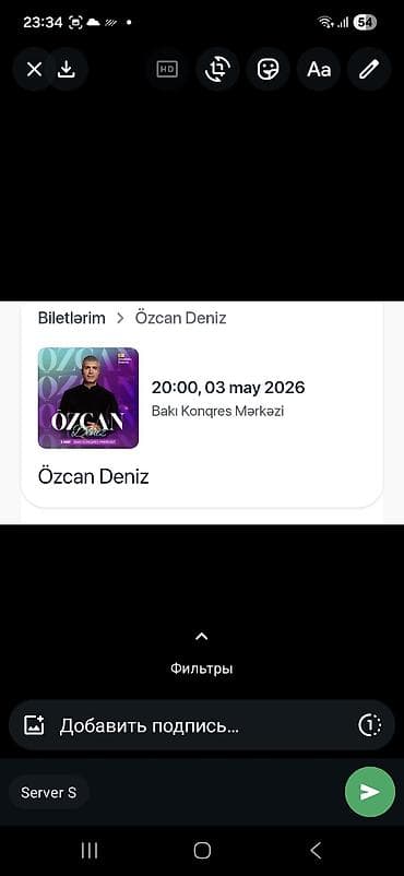musiqiçi: Özcan Deniz – konsert üçün bilet - Tədbir: Özcan Deniz canlı konserti — 1
