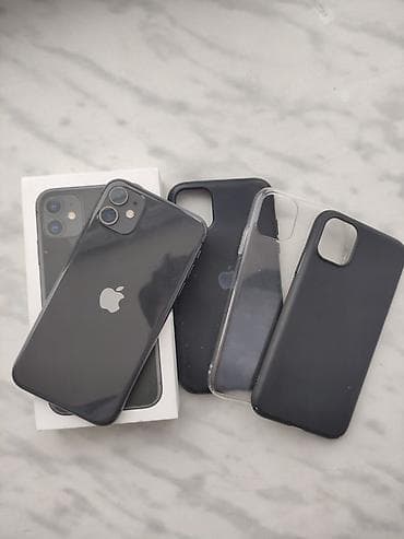 IPhone 11, 128 GB, Qara, Face ID, Simsiz şarj