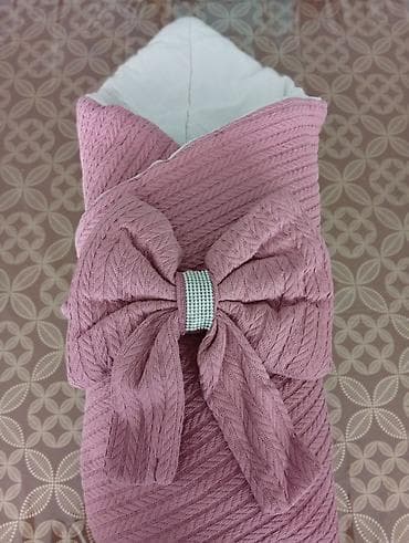 şalvar modelleri 2022: Uşaq bələyəni – pambıq astarlı, yumşaq toxumalı, toz-çəhrayı rəngdə - — 2