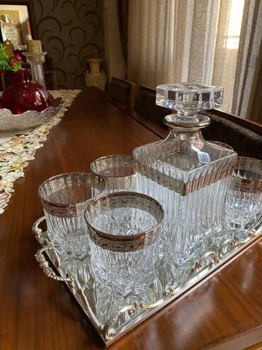 Armudu stəkanlar: Хрустальный набор с серебром — 3