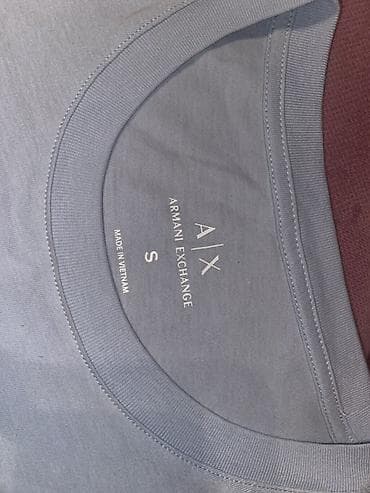 emperio armani: Original Armani Exchange (A|X) qadın T‑shirt - Model: A|X logo çaplı — 2