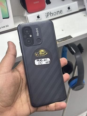 mobil kondisioner: Redmi 12C, 128 GB, rəng - Qara, Barmaq izi — 2