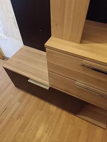 şkaflar ucuz: İşlənmiş, 1 qapı, Güzgülü, Qəhvəyi, Açılan, Düz dolab — 7