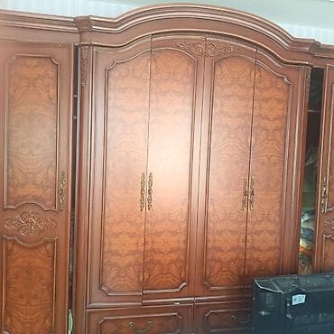 yuxuda taxt carpayi gormek: Klassik üslubda taxta yataq otağı dəsti — 5