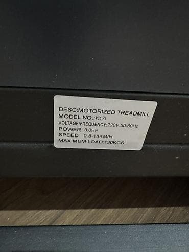 Спорт и хобби: VolksGym qaçış trenajoru – model K17i Xüsusiyyətlər: - Güc: 3.0 HP - — 3