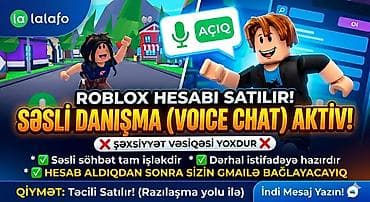 evakuator satisi: Roblox hesabı satılır. Hesabda Voice Chat (Səsli söhbət) funksiyası — 1
