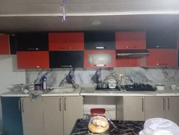 ucuz metbext mebeli: Mətbəx mebeli dəsti - Üst modullar: qırmızı-qara rəngli, bir neçə — 7