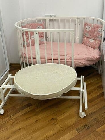 Beşiklər: Oğlan və qız üçün, Yumru, Beşik, Dəst ilə, Matras ilə, Yellənmə mexanizmsiz — 2