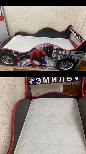 Uşaq çarpayısı – “maşın” dizaynlı, Spidermen Adam temalı