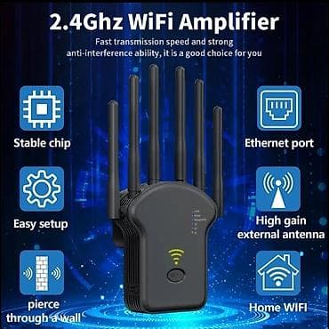 xiomi planset: Wi‑Fi 6 iki zolaqlı (2.4 GHz/5 GHz) siqnal gücləndirici/repeater - — 5