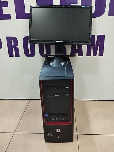 Masaüstü kompüter seti – sistem bloku + Samsung monitor ram 4. yadas