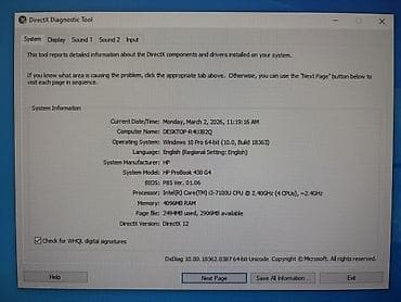 atv kart: HP ProBook 430 G4 noutbuk Texniki göstəricilər: - Ekran: 13.3" — 3