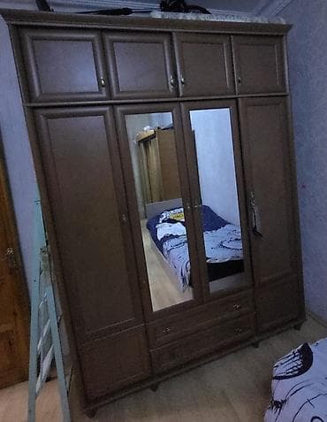 otag gapisi: 5 qapı, Güzgülü, Qəhvəyi, Taxta, Açılan, Düz dolab — 1