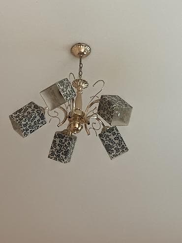 dekor lampa: Çılçıraq, 5 lampa, Metal — 1