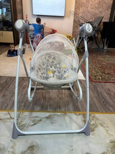 yagis ucun plas: Uşaq yellencesi /swing - Rəng: boz-ağ tonlarda, naxışlı oturacaq - — 2