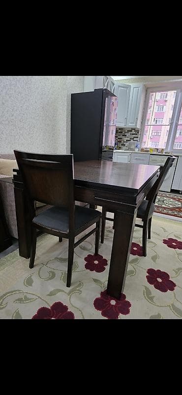 ucuz vitrin: Qonaq otağı üçün mebel dəsti - Material: tünd qəhvəyi ağac rəngli — 5