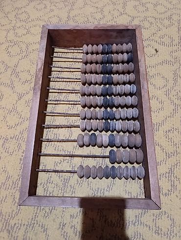 Taxta abakas (sayğac) - Material: möhkəm taxta çərçivə, metal oxlar — 3