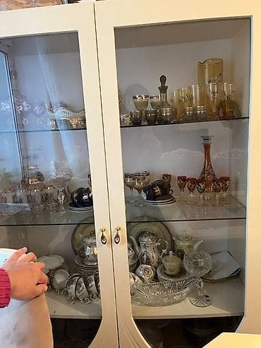 stul ev ucun: Qonaq otağı üçün, İşlənmiş, Açılmayan, Dördbucaq masa, 6 stul — 8