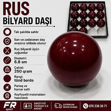 спорт товары: 💥 bilyard daşı, bilyard,tək biylard daşı ✅ 7/24 əlaqə saxlaya — 1