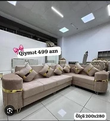 divan: L‑formal künc divan dəsti - Model: L‑şəkilli künc divan - Ölçü: 200 x — 1