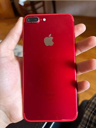 iphone 7 batareya: IPhone 7 Plus, 128 GB, Qırmızı, Barmaq izi — 7