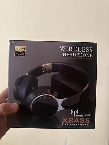 XBASS Wireless Headphone – Hi‑Fi Audio - Qulaqüstü, simsiz stereo
