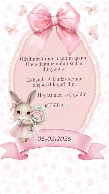 kreditlə təmir işləri: Məhsul: Fərdi dizayn edilən uşaq tədbiri kartları və təşəkkür — 4