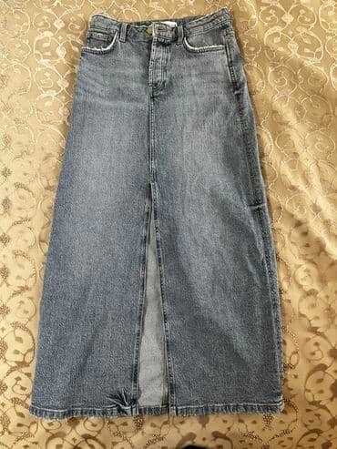 ağ qadın ətəkləri: Midi Ətək, Zara, Cins, S — 1