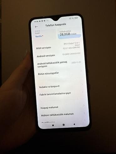 redmi ucuz telefon: Redmi 9T, 128 GB, rəng - Yaşıl, Barmaq izi — 8