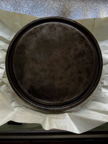 qedmi qazanlar: Qazan, rəng - Gümüşü, Çuqun, 28 sm, SSRİ — 2