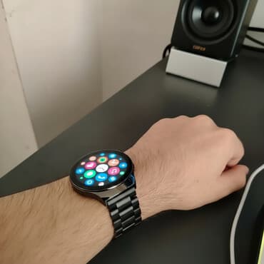 İşlənmiş, Smart saat, Sensor ekran, rəng - Qara