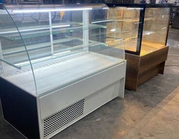 böyük soyuducu: Soyuducu şirniyat vitrinləri yeniden seçilmir ağ vitrin 145x80x135 — 1