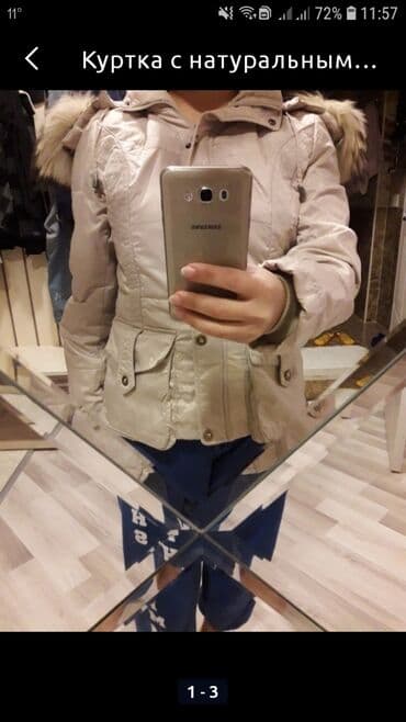 Toy paltarları və aksesuarları: Kurtka tülkü mexi ilə,36-38,əla vəziyyətdədir — 3