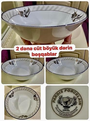 sufre: Qırmızı kəsme naxışlı şirniyyat/qəlyanaltı qabları – 2 ədəd dəst - — 1