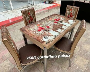 sulutepe kiraye heyet evleri 2022: Mətbəx üçün, Yeni, Açılan, Dördbucaq masa, 4 stul — 3